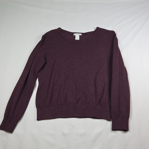 H&M Sweaters - H&M Basic Women's Deep Purple Crew Neck Sweater
